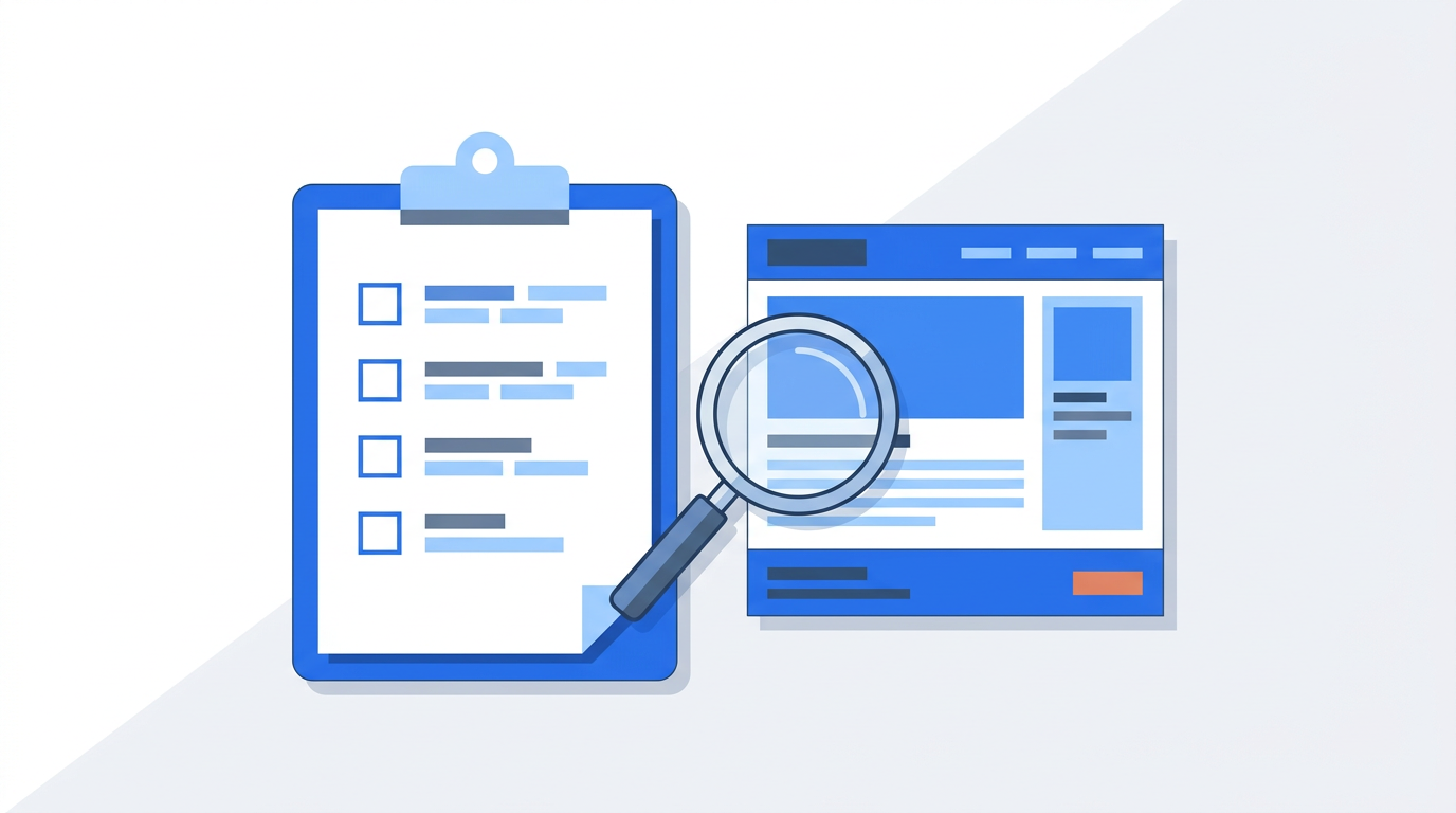 Featured illustration for the RankThrottle Technical SEO blog “How to Do an SEO Audit: A Step-by-Step Checklist for 2026”